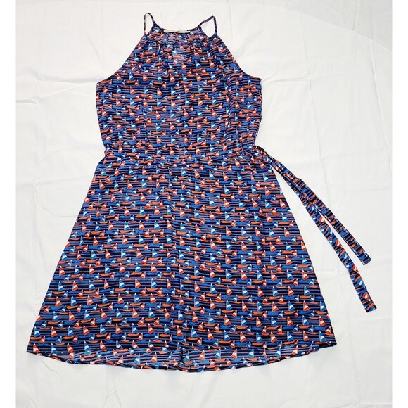 41 Hawthorn Dress Womens Medium  Stitch Fix Sailboat Print Side Tie Sleeveless - Picture 6 of 7